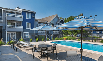 Poolside dining tables